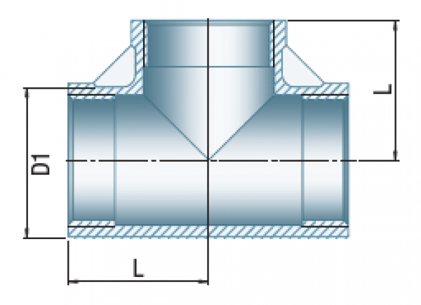 T-Stück 90°, Typ 130, 1 1/4"